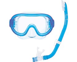 ReefTourer Snorkelset – Premium siliconen duikbril met één venster en snorkel voor kinderen tot 10 jaar – Lichtblauw – RC-0203 CB