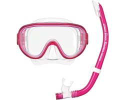 ReefTourer Snorkelset – Premium siliconen duikbril met één venster en snorkel voor kinderen tot 10 jaar – Roze – RC-0203 CP