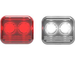 Reelight Flash Magneet Fietsverlichting Ams Reepower - Staal - Rood/wit - 4 Delig - Kan Aanblijven Na Stilstand