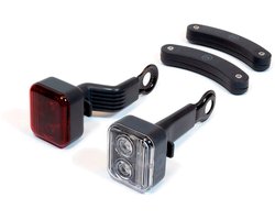 Reelight Flash Magneet Fietsverlichting Ams - Staal - Rood/wit - 4 Delig - Kan Aanblijven Na Stilstand