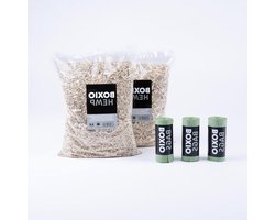 Refill bundel: 2 x hennepstrooisel 3 x bio-zakken van 10 l - campingtoiletten accessoireset bio-zak zaagspel strooisel voor scheidingstoilet composttoilet - ideaal voor camping tuintoilet