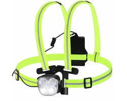 Reflecterend hardloopvest - Hardloop verlichting - Reflectievest - Hardloop verlichting - Veiligheidsvest - USB Oplaadbaar - Usb C