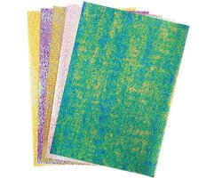 Reflecterend structuurpapier - knutselmateriaal voor kinderen en volwassen voor scrapbooking decoupage en decoraties versieren (10 stuks)
