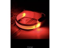 Reflecterende Hardloop Verlichting - Hardloop / Fiets Sport Armband Met LED Lampjes Oranje