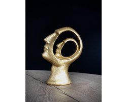 Reflection Goudkleur 18 cm hoog - Decoratief beeld - Interieur - abstract - Voor binnen - Cadeau - Geschenk - Verjaardag - Valentijn - Nieuwjaar - Kerst