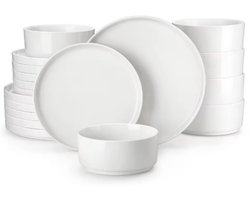 Regal Bordenset – 4 persoons – 12 delig – Wit Keramisch – Eetborden – Ontbijtborden