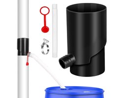 Regen Verzamel Systeem - Regenvat Set - Water Besparen - UV Weerbestendig - Grote Capaciteit - Zwart