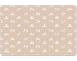 Regenboog placemat voor meisjes 45x30 cm - Grote placemats kunststof - Kinder werkmat bureau - Roze knutselmat kind - Tekenmat anti slip - Knutsel kleurmat groot - Knutselspullen - Onderlegger voor knutselen en DIY - Hobby mat kinderen
