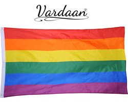 Regenboog Vlag - Pride Vlag - Symbool Voor LBGTQ - Gay Pride Vlag - Geschenkidee - Vardaan Regenboogvlag - Professionele Vlag - 90 X 150 CM
