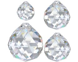 Regenboogkristallen bollen - Helder hoogglans - Set van 3 - Ø 20 mm, Ø 30 mm, Ø 40 mm