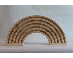 Regenbooglamp Naturel - Kinderkamer - LED-Verlichting - Hout - Handgemaakt - Lamp - Lichtenhout.nl