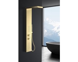 Regendouche Set Goud Kleur - Inclusief Handdouche en Slang - Douchepaneel Verstelbaar