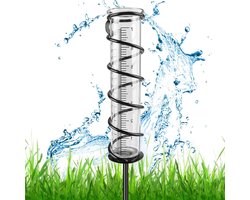 Regenmeter 17 cm glazen regenmeter met heldere schaal vorstbestendig - voor binnenplaats dek gazon landschap en tuinaccessoires