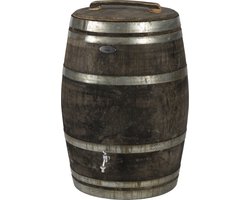 Regenton 225l. "Deal", gat vulautomaat, deksel, handvat, messing logo en kraan.