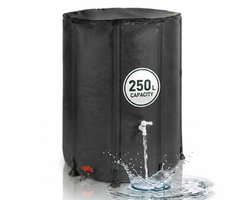 Regenton - 250 l - met kraan - zwart