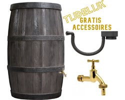 Regenton 500L Woody XL vat | Houteffect (Tijdelijk met gratis accessoires)