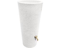 Regenton manhattan rond wit 160L incl. messing kraantje