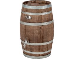 Regenton nieuw "Brown" 150 l. incl. kraan en vulgat in de deksel / Houten Regenton / Bruin
