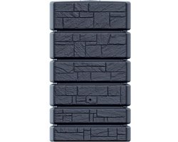 Regenton Stone Tower 500 liter - Antraciet | Steen effect Muur regenton