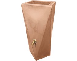Regenton twist Gewassen Terracotta 100L incl. kraantje - Prestige Berlin (incl. messing kraantje)