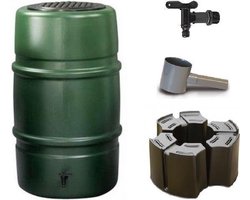 Regenton voordeelset | Harcostar 227liter groen + standaard + vulautomaat.
