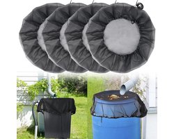 Regentonnet - wateropvangsysteem - PVC materiaal - duurzaam - regenwater opvang - regenton accessoires - milieuvriendelijk - grijs model met deksel