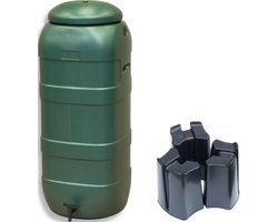 Regentonset Slimline 100L groen incl. voet