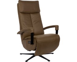 Reggio Relaxfauteuil Elektrisch Verstelbaar met Accu - Optimaal Zitcomfort - Nosagvering voor extra Ontspanning - Relax Fauteuil - Relaxstoel met Armleuning - Brown
