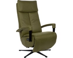 Reggio Relaxfauteuil Elektrisch Verstelbaar met Accu - Optimaal Zitcomfort - Nosagvering voor extra Ontspanning - Relax Fauteuil - Relaxstoel met Armleuning - Groen