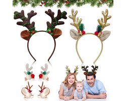 Reindeer Haarbanden voor Kerst met Antlers - Feestelijke Accessoires voor Vrouwen en Meisjes, Perfect voor Carnaval en Themapartijen