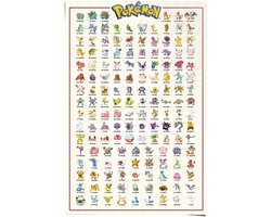 Reinders Poster Pokemon - kanto 151 english - 91,5x61cm - Papier