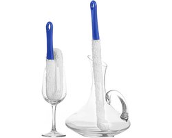 Reinigingsborstels voor Glazen en Karaf, Zachte Haren, Ergonomisch Handvat, Krasvrije Ontwerp, Geschikt voor Diverse Glazen en Karaf, Eenvoudig Schoon te Maken