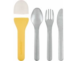 Reisbestekset Bestek Bestekset, campingbestekset 3-delig RVS - Inclusief Houder - Lichtgewicht - 18 x 4,7 x 2,8 cm