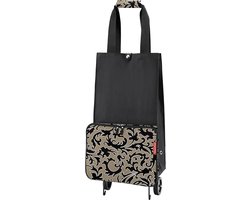 Reisenthel Foldabletrolley Boodschappentrolley - Opvouwbaar - 30L - Baroque Marble Zwart