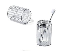 Reisetui - 21 x 7,6 cm - Tandenborstelbekers - Afneembaar - Draagbare - transparant - bekers voor toiletbezoek - Stevig en breukvast - Large Travel Toothbrush Cup - Ideale Houders voor Tandpasta en Tandenborstels - geschikt voor reizen