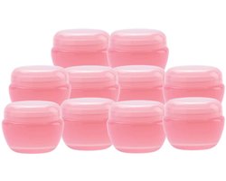 Reispotjes Hervulbaar Klein - 10 Gram - Creme Potjes met Deksel Leeg - Cosmetica Potjes - 10 Stuks - Zalfpotjes met Deksel