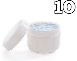 Reispotjes Hervulbaar Klein - 10 Gram - Creme Potjes met Deksel Leeg - Cosmetica Potjes - 10 Stuks - Zalfpotjes met Deksel