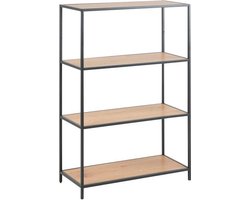 Rek Dover 2 legplanken - zwart/Sonoma eik