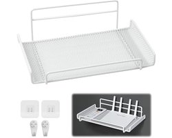 Rek om op te hangen zonder boren Router Beugel Beamer Wandhouder Ophanging – Klein Raster Rack Geventileerde Router Wandbeugel – Kan Keuken Wandplank Badkamer Plank Plank Planken Manieren