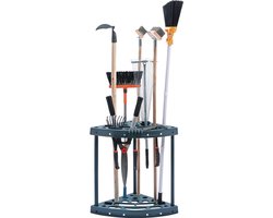 Rek - Tuingereedschaphouder - Opbergrek - Opbergsysteem - 19 plekken - Plastic rek - 43x43x58,5 - Tuin, Garage, Schuur