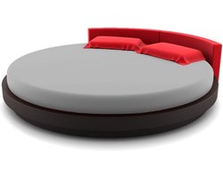 Rekbaar Hoeslaken voor Rond Matras en Waterbed - Zilver