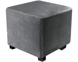 Rekbare Ottomaanse Hoes - Bescherming en Decoratie - 1 stuk - Fluweel - Geschikt voor vierkante poef