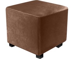 Rekbare Ottomaanse Hoes - Bescherming en Decoratie - 1 stuk - Fluwelen Stof