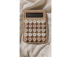 Rekenmachine met grote knoppen - beige