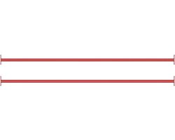 Rekstokken 2 st 125 cm staal rood