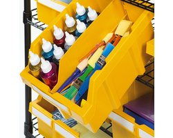 Reksysteem met 4 planken en 7 bakken, 91,4 x 36,2 x 76,2 cm