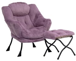 Relax Fauteuil met Voetenbank - Comfortabele Lounge Stoel voor Woonkamer en Slaapkamer