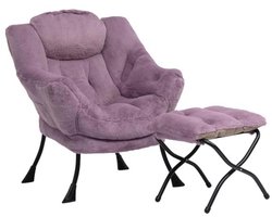 Relax Fauteuil met Voetenbank - Comfortabele Lounge Stoel voor Woonkamer en Slaapkamer