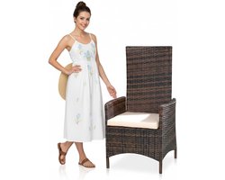 Relax Stoel - Tuinstoel - Buiten Zitten - Verstelbare Rugleuning - 62x57x111 cm - Bruin