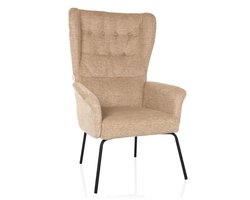 Relax stoel / Wing stoel HAVENIO stof abrikoos hjh LIVING